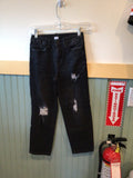 Elsie black jeans w/rips/size 9 short|295