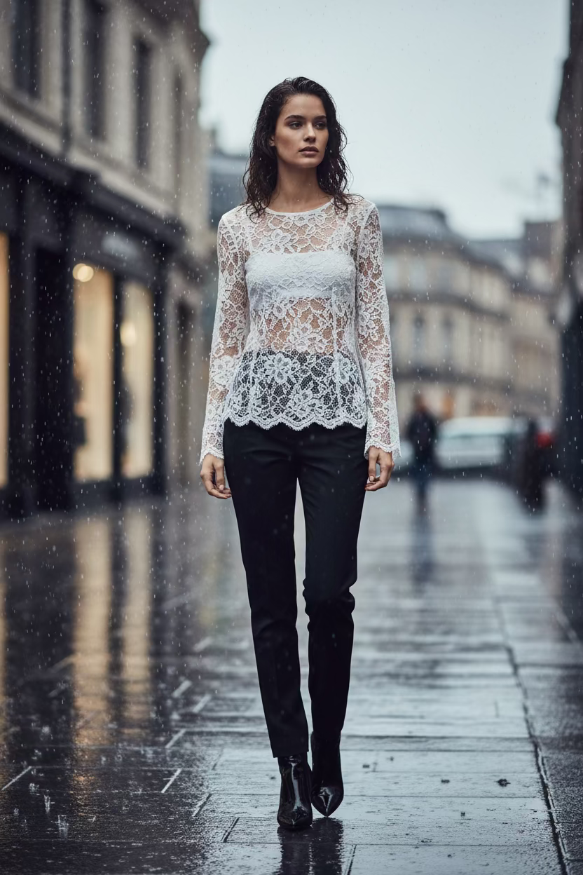 White lace cover up