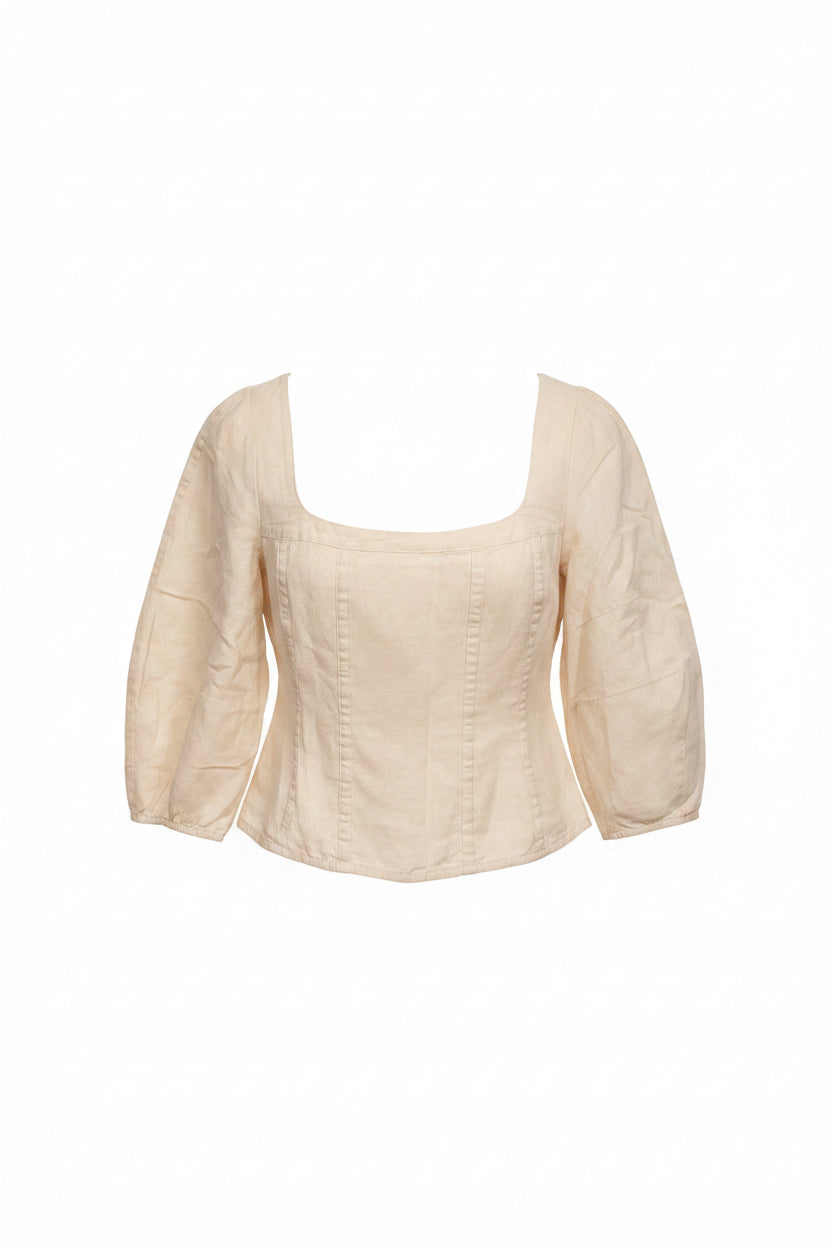NWT canvas fitted blouse size 10|121